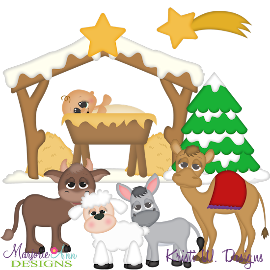 Winter Village~Nativity 2 SVG Cutting Files + Clipart - Click Image to Close